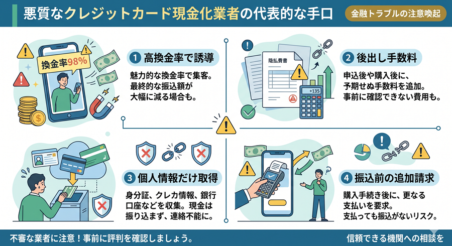 悪質な現金化業者の手口と被害を避けるための対策