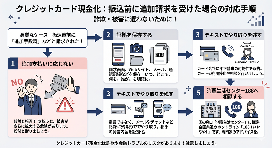 振込前に追加購入や保証金を求めてくるケース